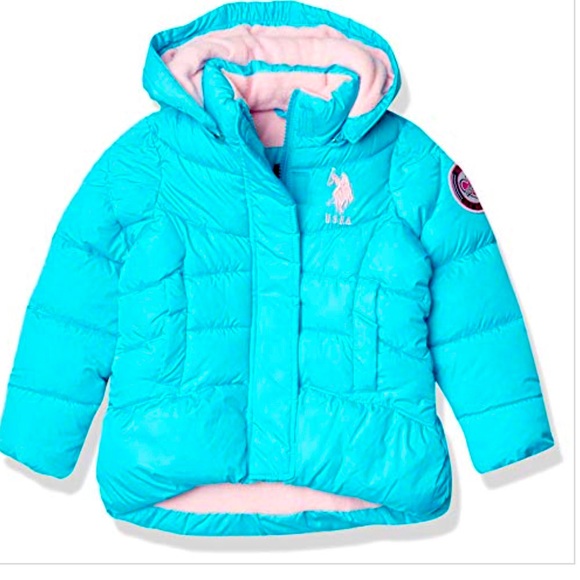 New Girls US Polo Puffer Jacket - Picture 1 of 1